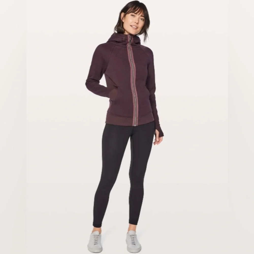 Lululemon Light As Warmth Scuba Black Cherry size 6 - Picture 2 of 14
